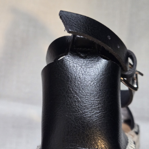 Old Navy Black Espadrille Ankle-Strap Flats Size 6 - Picture 6 of 11